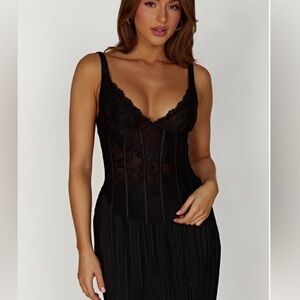 Meshki ELSIE Lace Bustier Top size medium